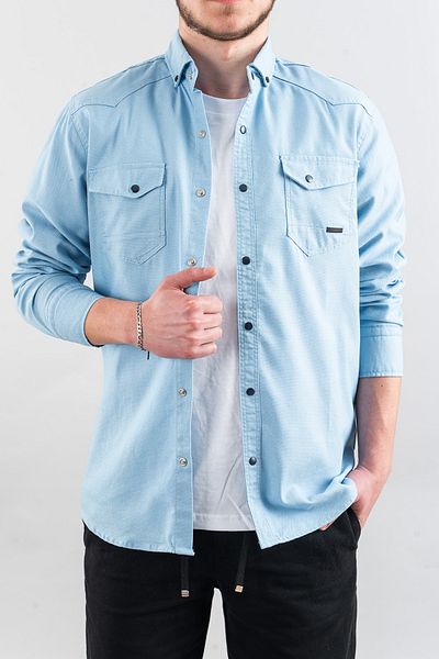 bombe Ανδρικό τζιν πουκάμισο Slim Fit