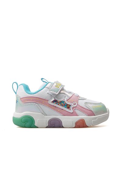 Vicco Queen Girl's Lighted Lightweight Sneaker Sports Shoes 25Y 346.180 Pk White
