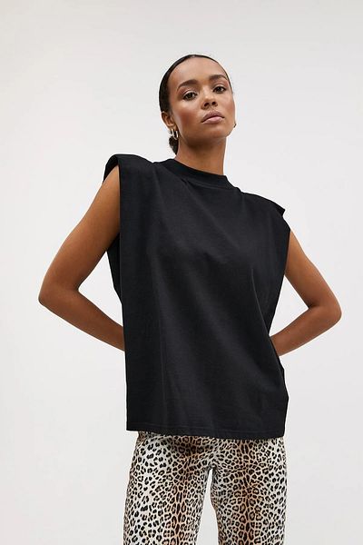 dgs look Black Padded T-Shirt