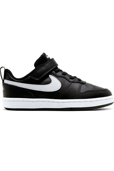 Nike Court Borough Low 2 (PSV) Çocuk Siyah Koşu Ayakkabı - Bq5451-002