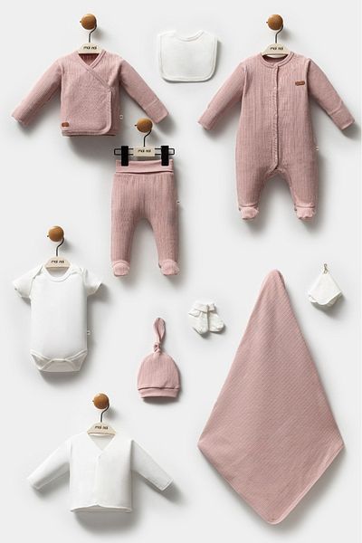Moi Noi Patterned 10-Piece Hospital Outfit Set (Newborn)