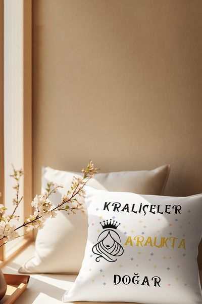qoeuyl boutique Queens Are Born This Month Printed Satin Mini Decorative Pillow as a Gift for Wife, Lover, Friend