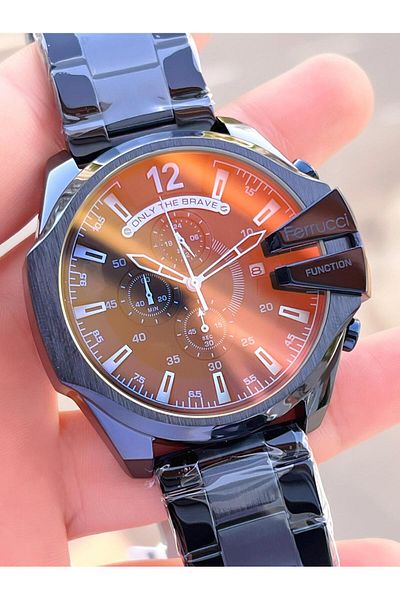 Ferrucci Steel Cord 3 Atm Water Resistant Special Design Men Wrist Watch Vs.Blkt.0364