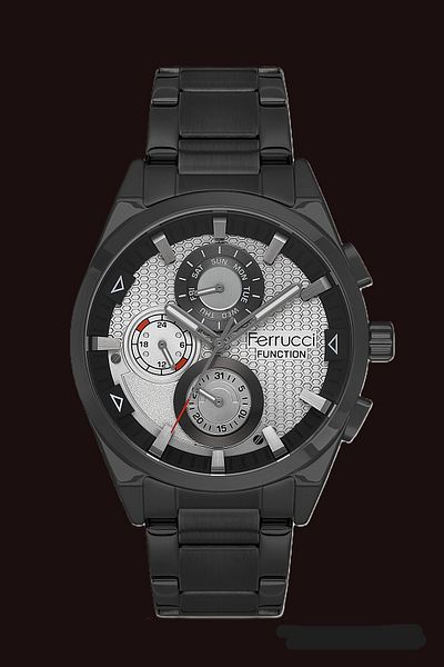 Ferrucci Men's Wristwatch with Moon and Daily Calendar