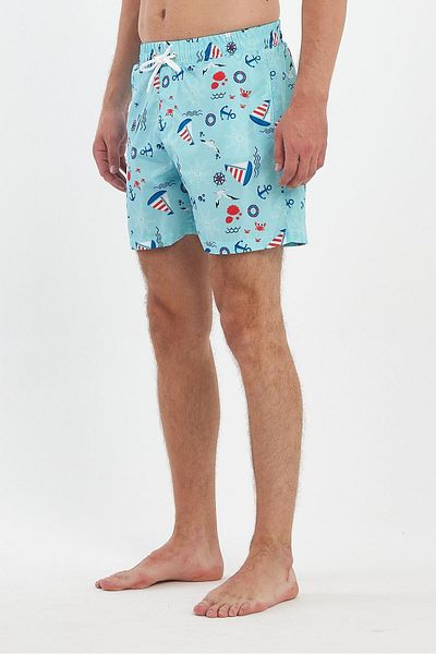 yakamor Patterned Pocket Swim Shorts