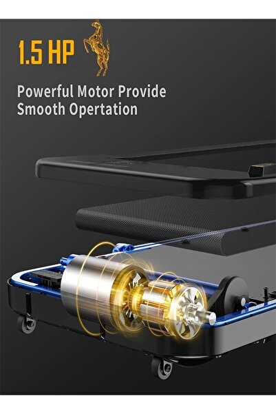 Fitness World جهاز مشي، جهاز مشي هيدروليكي عالمي بقوة 1.75 حصان، 2 في 1 قابل للطي، جهاز مشي مع جهاز تحكم عن بعد