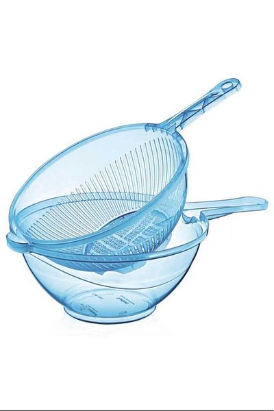 PRATİKOBA Round Double Strainer Transparent Royaleks-Çnk1501