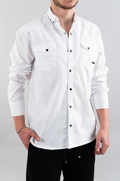 bombe Ανδρικό τζιν πουκάμισο Slim Fit