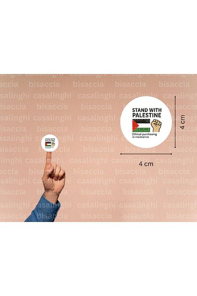 CASALINGHI English Be with Palestine Sticker Stand with Palestine Sticker Free Palestine 4 cm (90 Pieces)