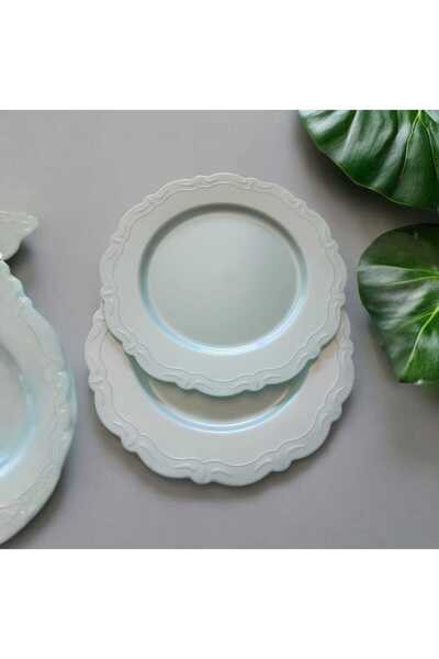 Evinizin Yardımcısı Mika Tabak& Parti Tabak&parti Mika Tabak & MİNT YEŞİL 23 cm 6 adet