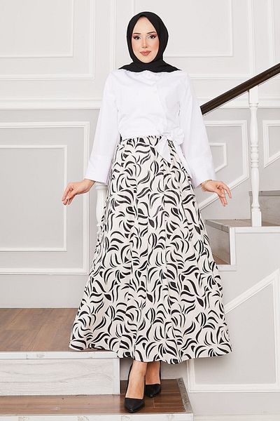 EBRUTESETTÜR Shirt Self Belted Wide Sleeve Skirt Suit