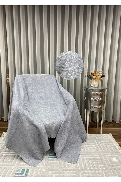 Sivalde Chenille Fabric Non-Slip Sofa Cover Gray, Living Room Sofa Bed / Sofa Cover, 160X210 Cm, 1 Piece