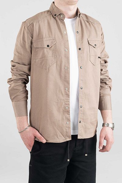 bombe Ανδρικό τζιν πουκάμισο Slim Fit