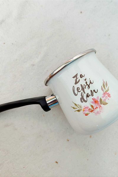 EBRULİEMAYE Za Lepsi̇ Dan Enamel Coffee Coffee Pot 750 ml 10 cm Eggs Boil