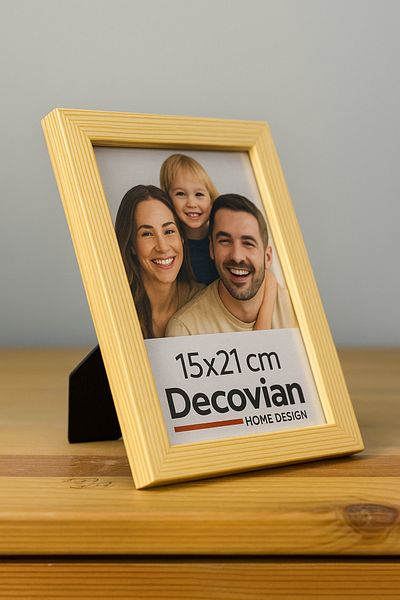 DecovianHomeDesign Natural Wood Modern Standing Single 15X21 Photo Frame - Color Desktop Frame - Blank No Picture