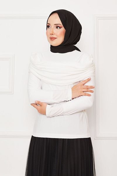 EBRUTESETTÜR Draped Front Sandy Blouse