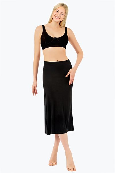 Bravie Women's Maxi Long Length Bamboo Jupon – Lightweight, Breathable, Seamless Lining Skirt 303