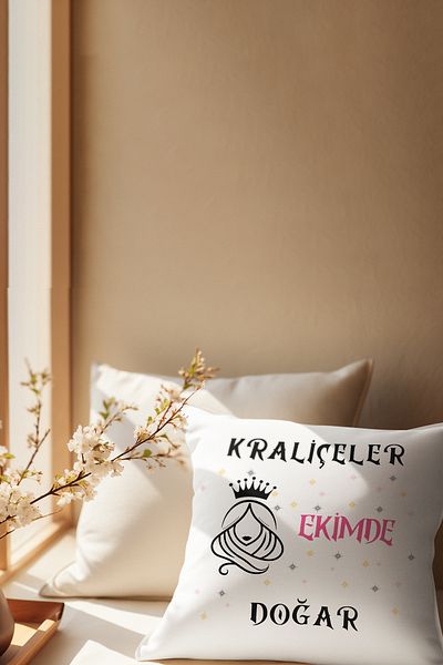 qoeuyl boutique Queens Are Born This Month Printed Satin Mini Decorative Pillow as a Gift for Wife, Lover, Friend