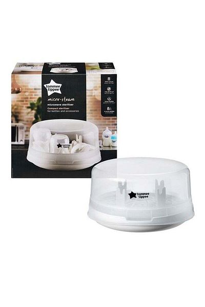 tommee tippee معقم بخاري بالميكروويف لزجاجات الأطفال وملحقاتها