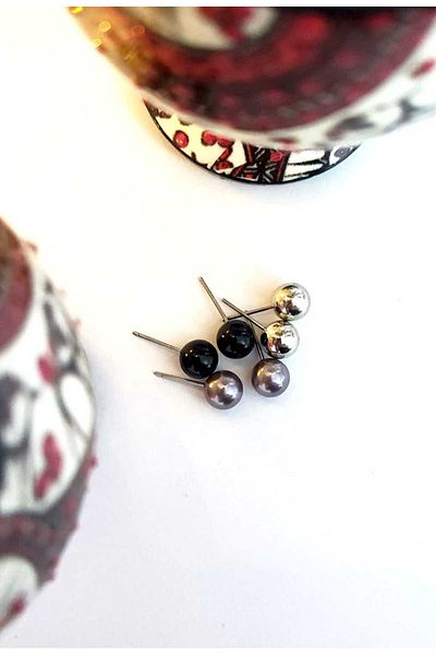 BaharEli 3Pcs Artificial Pearl Model Earrings