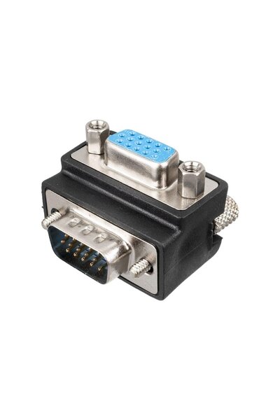 Powermaster Vga Female Male Converter 90 °   Degree L Type