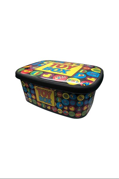 PRATİKOBA Patterned Shallow Storage Box 36 Lt. 3 No Royaleks-M12216