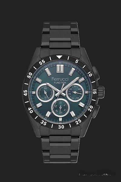 Ferrucci Function Steel Cord&Case Men's Wristwatch 3 Atm Waterproof Guaranteed