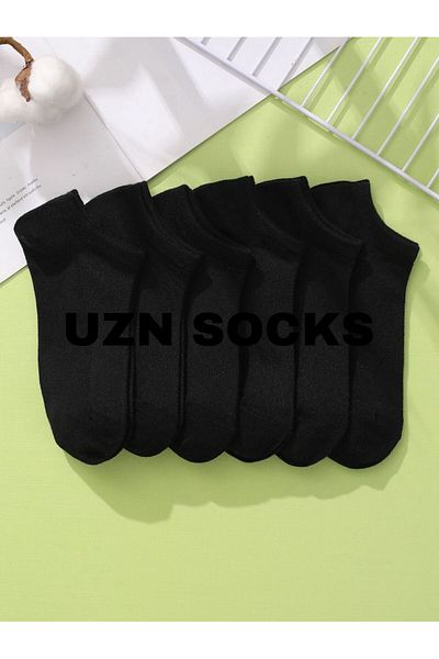UZN SOCKS Унисекс черни чорапи до глезена, 30 чифта