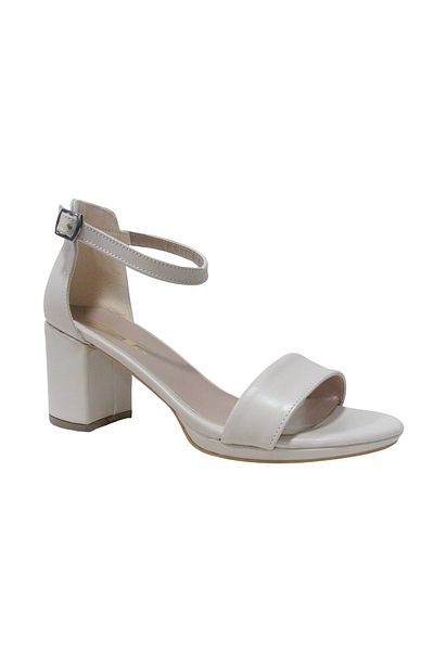 PUNTO Cream Beige Single Strap Buckle Platform Sandals Shoes
