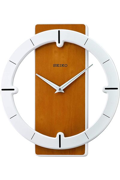Seiko Wooden Wall Clocks, Brown, 322 mm