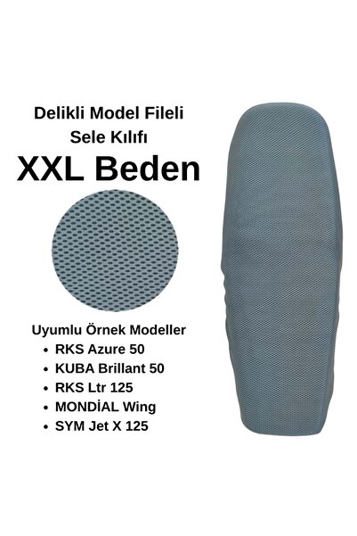 EŞREFOĞLU-EMA SCOOTER SELE KILIFI FILE GREY MĂRIME XXL