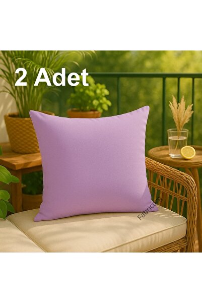 fabricorg Punch'a Uygun Duck Bezi Kırlent Kılıfı Lila (40x40 Cm) 2 Adet