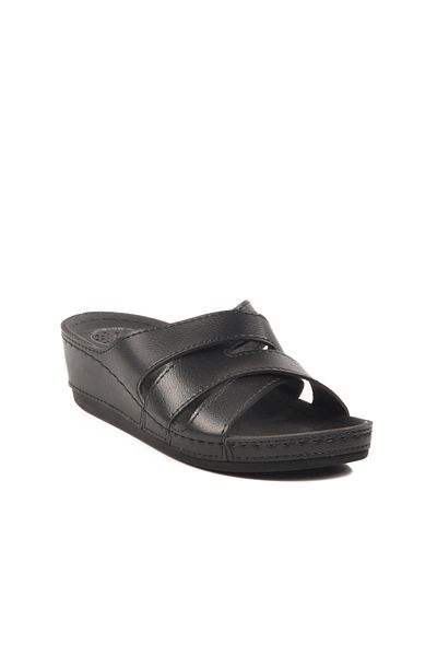 AYK'S Black Anatomical Sole Women's Slippers 15.066 Z