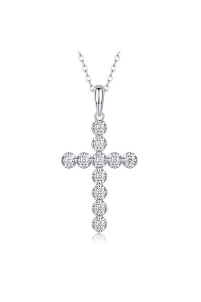 OEM Colier cruce cu diamante Moissanite