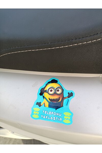 NFC Özellikli Akıllı Sticker – Kask, Motosiklet, Araç İçin Kişiye Özel Aksesuar | Temassız Veri