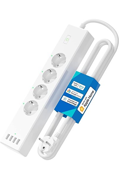 MEROSS Akıllı Çoklu Priz 4 Güç + 4 Usb MSS425F (Apple Home Destekli)