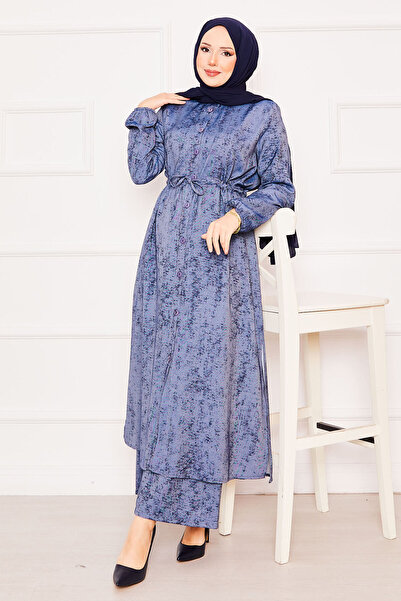 EBRUTESETTÜR طقم تونيك مزدوج مع حجاب من بيلي تونيلي