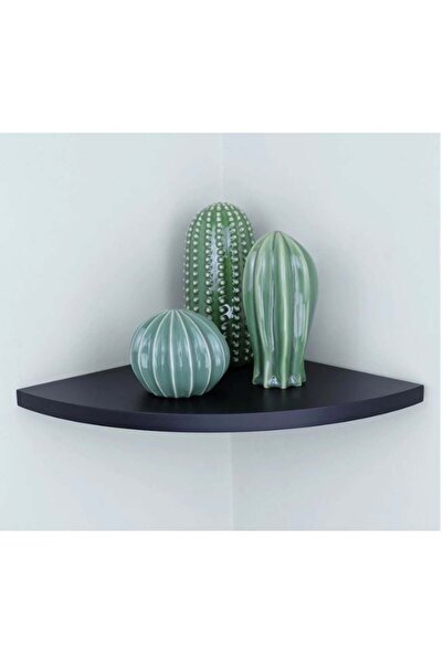 SyaMAG Raft de colț cu suport de montare ascuns, MDF negru, 25x25 cm