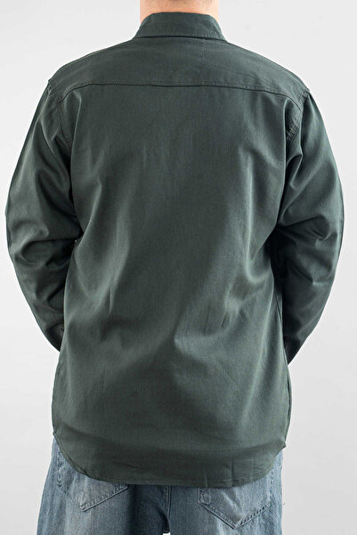 bombe Slim Fit Men's Denim Shirt Green