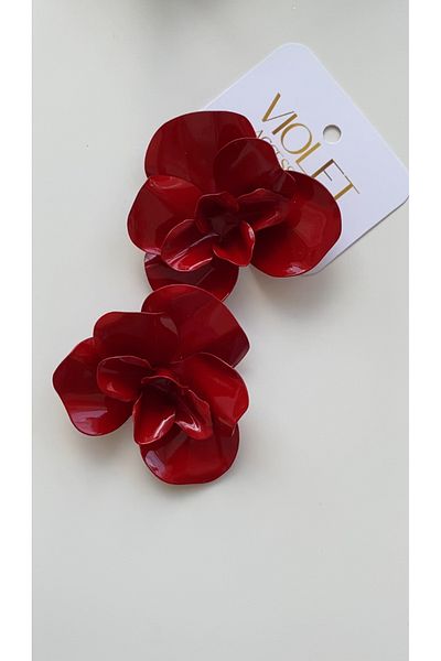 VİOLET ACCESSORİES Brand Model Flower Earrings