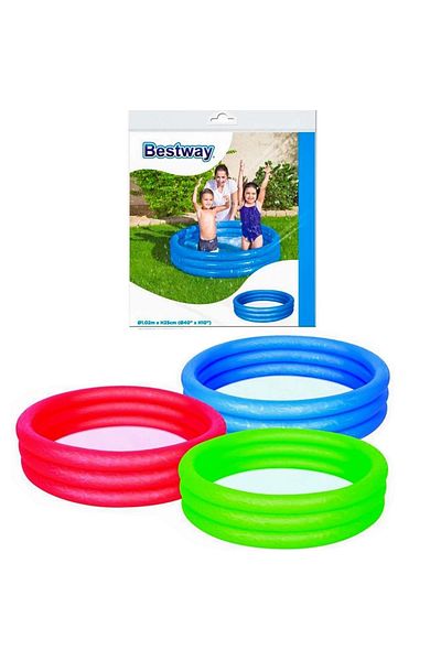 LiderGlobal 102*25 cm Solid Color Children's Play Pool with Bag - 1 Piece in Stock Will Be Sent