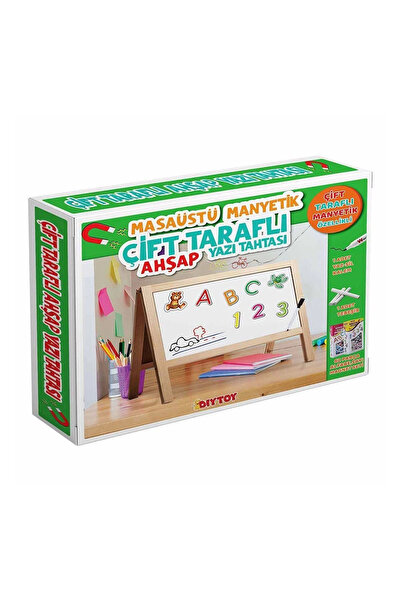lowell home 2243 Magnetic Double Sided Desktop Wooden Writing Board -Dıytoy