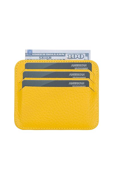 KAKTÜS JACK Pedro Slim Leather Card Holder FL12 Yellow