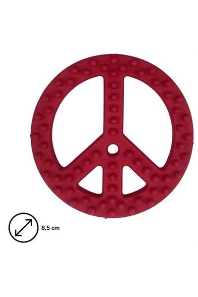LiderGlobal Peace Bone Colored Tooth Cleaning Cat Dog Activity Toy