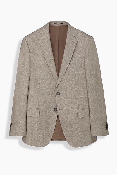 Sarar Men's Woven Linen Fabric Classic Regular Fit Gray Jacket