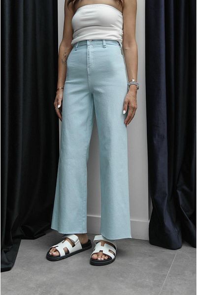Havoş Baby Blue Cropped Flare Jean