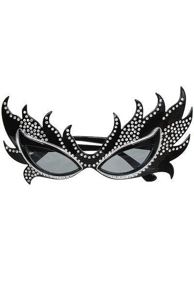 Easy Tedarik Stoned Dazzling Black Party Flame Glasses