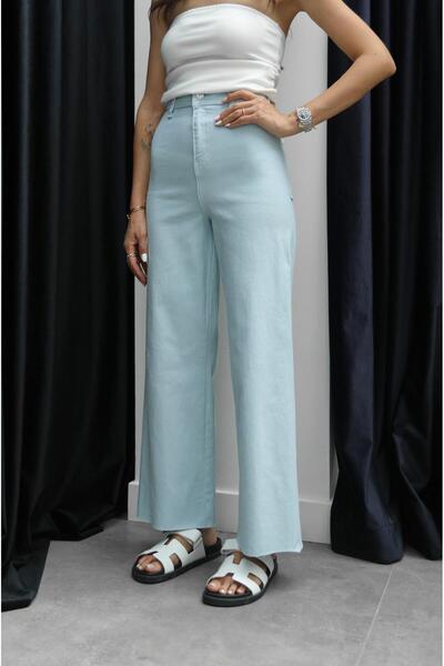 Havoş Baby Blue Cropped Flare Jean