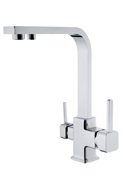 Home Paslanmaz Pirinç Arıtmalı Kare Krom Eviye Bataryası