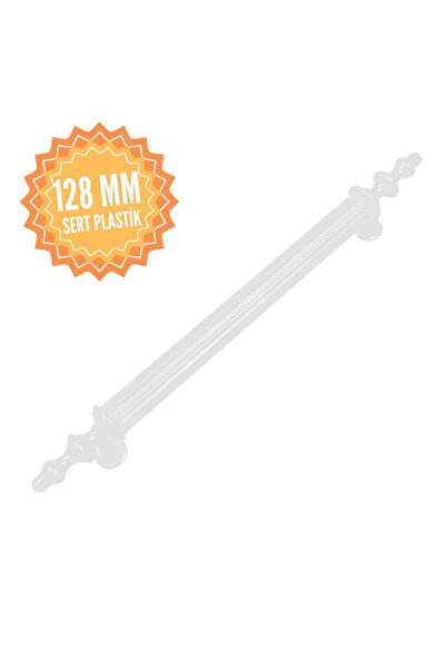 KOÇSAN Plastik Boru Beyaz 128 mm Kulp Lüks Country Mutfak Mobilya Dolap Çekme...